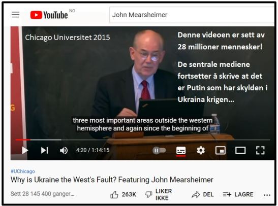 Årsaken til Ukraina krigen John Mearsheimer 2015